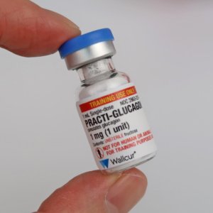 模擬グルカゴン粉末が入ったバイアル