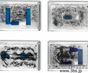 鉄粉入りアクリルボックスで磁界を観察