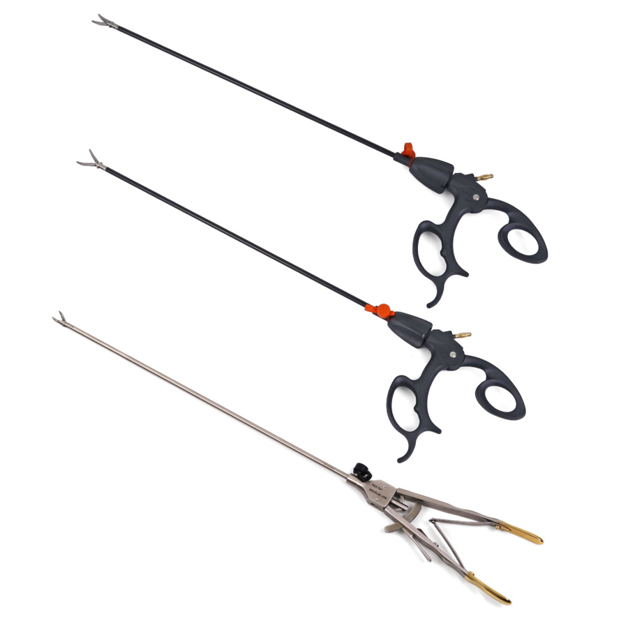 洗浄ポート付練習用持針器CNK左カーブ・鉗子3種セット | 日本